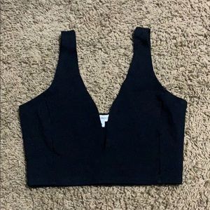 Low cut crop top